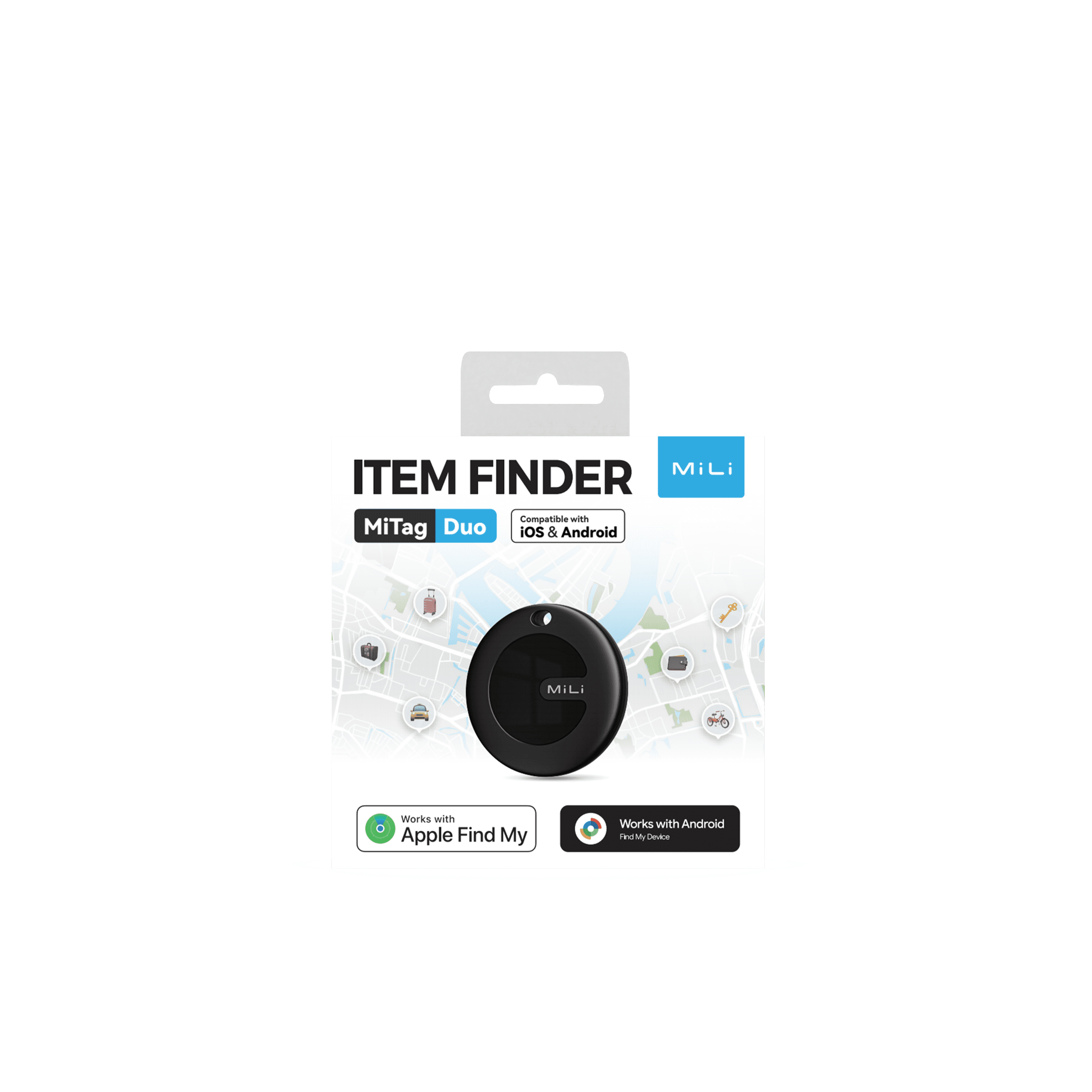 MiLi MiTag Duo Keyring 1pk Blk - Image 2